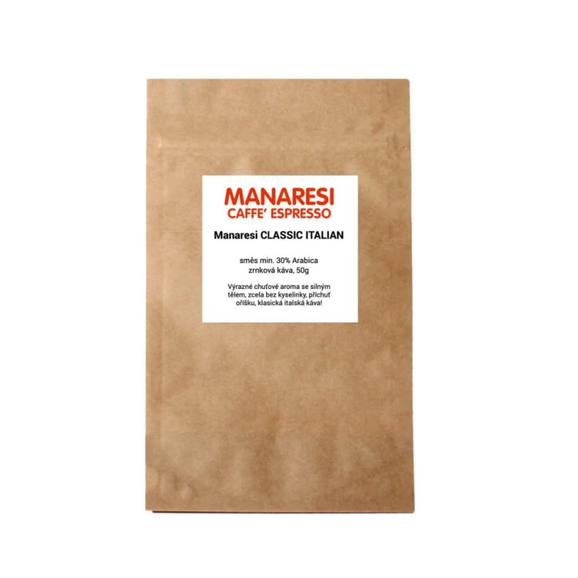 Degustační balení zrnkové kávy Manaresi 4x50g